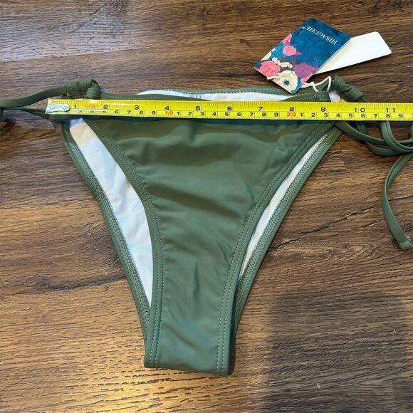 Hisaguhe Women's Dark Green Tie-Side Triangle Bikini Set Size S - Picture 10 of 12